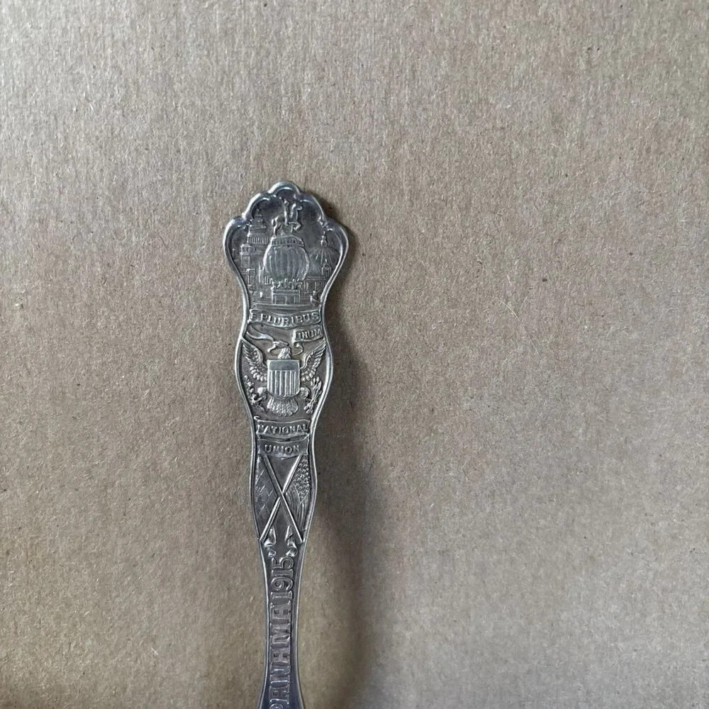 Wallace AI Collectable Spoon Souvenir National Union Panama 1915